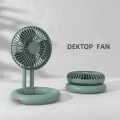 Desktop Folding Fan USB Charging Circulation Fan Mini Handheld Portable Laying Fan(Green)