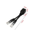 2 Sets RJ45 Network Signal Splitter Upoe Separation Cable, Style:U-01 4 Crystal Heads