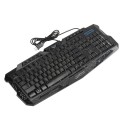 HXSJ J60 Crack Three-color Backlit Keyboard And Colorful Backlit Mouse Set(Russian + English Keyboar