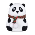 Cute Panda Night Light USB Charging Touch Control Colorful Silicone Bedside Lamp(Big Eyes)