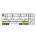 Ajazz K870T 87-keys Wired Bluetooth + Type-C Rechargeable Mechanical Keyboard  Mini RGB Backlit Keyb