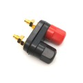 10 PCS One-piece Speaker Two-position Hexagonal Power Amplifier Terminal Red and Black Power Hexagon