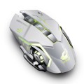 FREEDOM-WOLF X8 2400 DPI 6 Keys 2.4G Wireless Charging Silent Luminous Gaming Mechanical Mouse(White