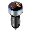 Aluminum Alloy Digital Display PD+QC3.0 Car Charger Multifunctional Car Charger(Snowflake Silver)