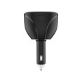 Cigarette Lighter Car Charger Dual USB QC 3.0 Dual Fast Charging 6A Car Charger(Classic Black)