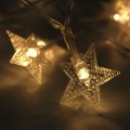 3M Star Copper Wire String LED Lights for Christmas Wedding Decoration, Battery Powered(Warm White)
