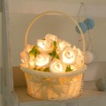 Rose Flower Battery Powered Fairy Lights Wedding Home Birthday Party Garland Decor String Lamp Warm