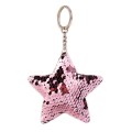 2 PCS Cute Chaveiro Star Keychain Glitter Pompom Sequins Key Chain Gifts for Women Llaveros Mujer Ca