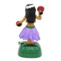 Solar Powered Dancing Hula Girl Swinging Bobble Toy Gift for Car Decoration