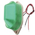 AC220V Led Mini Strobe Signal Warning Light Silent Warning Light(Green)