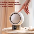 Planetary Heater Home Small Desktop Smart Heater With Temperature Display CN Plug(White)