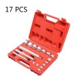 17 In 1 Small Aluminum Alloy Bearing Disassembly Tool Bearing Installation Extractor(Red)