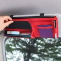 Car Sun Block Glasses Case Document Holder Car Plastic Frame Zipper Type Multi-Function Card Bag Sto