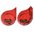 2 PCS / Set 12V Motorcycle Electric Car Modified Mono Horn(Red)
