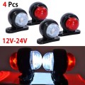 2 PCS X9 12-24V Mini Double-Sided Red And White Truck Side Lights Modified Special Side Lights