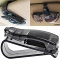 Multi-Function Glasses Case Atuo Car Accessories Sunglasses Holder Auto Fastener Ticket Clip(Black C