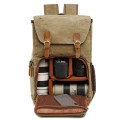 Batik Canvas Waterproof Photography Bag Outdoor Wear-resistant Large Camera Photo Backpack Men for N
