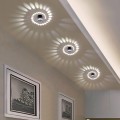 3W Modern Interior Creative Spiral Round Wall Lamp for Club, KTV, Corridor, Aisle, Background Wall D
