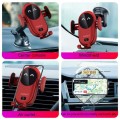 S11 Smart Infrared Sensor Car Wireless Charger, Colour: Red  (With Suction Cup Bracket)
