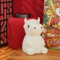 JX-YD-08 Silicone Calf Cow Night Light LED Colorful Dimming Pat Sleeping Bedside Lamp