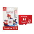 SanDisk SDSQXAO TF Card Micro SD Memory Card for Nintendo Switch Game Console, Capacity: 128GB Red