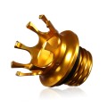 Motorcycle CNC Aluminum Alloy Crown Fuel Tank Cap Suitable For Harley 883 / XL / 1200 / 48 / 72(Gold