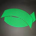 Motorcycle 18inch Wheel Stickers Modified Wheel Reflective Stickers(Green)