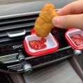 3 PCS  Car Sauce Rack Ketchup Fries Seasoning Box,Random Color Delivery