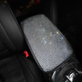Car Diamond Armrest Box Cushion Personalized Car Decorations Dirt And Non-Slip(Black White Diamond)