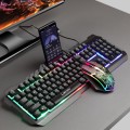LIMEIDE T21 104Keys Wired Gaming Backlit Computer Manipulator Keyboard and Mouse Set, Cable Length:
