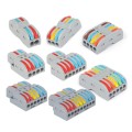 10pcs SPL-3 3 In 3 Out  Colorful Quick Line Terminal Multi-Function Dismantling Wire Connection Term