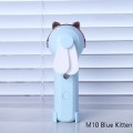 Handheld Hydrating Device Chargeable Fan Mini USB Charging Spray Humidification Small Fan(M10 Blue K