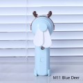 Handheld Hydrating Device Chargeable Fan Mini USB Charging Spray Humidification Small Fan(M11 Blue D