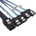 Mini SAS 36Pin SFF 8087 To 4 X 7P SATA Server ,Cable Length: 50cm