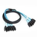 Mini SAS to SATA Data Cable With Braided Net Computer Case Hard Drive Cable,specification: 6SATA-0.5