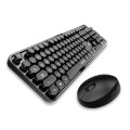 Mofii Sweet Wireless Keyboard And Mouse Set Girls Punk Keyboard Office Set, Colour:  Black Ordinary