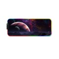 260x390x4mm F-01 Rubber Thermal Transfer RGB Luminous Non-Slip Mouse Pad(Vast Starry Sky)