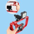 Diving Dual Handheld Grip Bracket Stabilizer Extension Phone Clamp Camera Rig Cage Underwater Case f