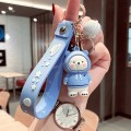 5 PCS Epoxy Sweater Bear Keychain Pendant Cartoon Animal Car Key Accessories(Blue)