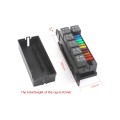 Car Modified 12V / 4Pin / 40A Black Shell 11-Way Fuse With 6-Way Relay Car Machine Cabin Link Inner