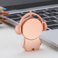 Y01 Metal Musician Car Cartoon Style U Disk, Capacity: 4GB(Rose Gold)