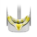 VR Silicone Eye Cover Anti-Sweat And Decontamination Color VR Goggles For Oculus Quest 2(White Yello