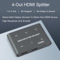 Waveshare 23738 4K HDMI Splitter, 1 In 4 Out, Share One HDMI Source