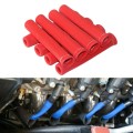 8 PCS / Set High-Temperature Car Spark Plug Protective Cover Spark Plug Heat Shield(Red)