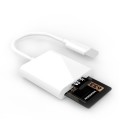8 Pin to SD + TF Card Reader 2 in 1 Adapter For iPhone / iPad, Cable Length: 9.7cm(Double Slots)