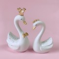 2pcs /Pair Swan Resin Car Decoration Birthday Cake Tanabata Valentine Day Decoration, Color Classifi