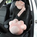 Car Plush Head Pillow Cat Claw Car Neck Pillow Car Female Decorative Supplies, Colour: Pink Headrest
