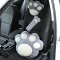 Car Plush Head Pillow Cat Claw Car Neck Pillow Car Female Decorative Supplies, Colour: Gray Headrest