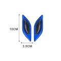 2 Sets Carbon Fiber Warning Sticker Car Anti-Collision Strip Leaf Plate Reflective Sticker Hood Ligh