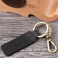 2 PCS Handmade Crazy Horse Leather Retro Keychain Car Couple Keychain, Specification: Double Ring(Bl